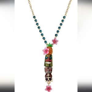 Last one!!!   Betsey Johnson Island Totem Y-Necklace and MISMATCH HULA EARRINGS